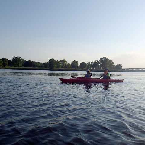 Tandem kayakers