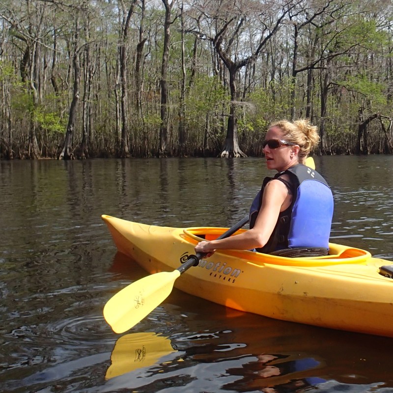 Kayaker on river