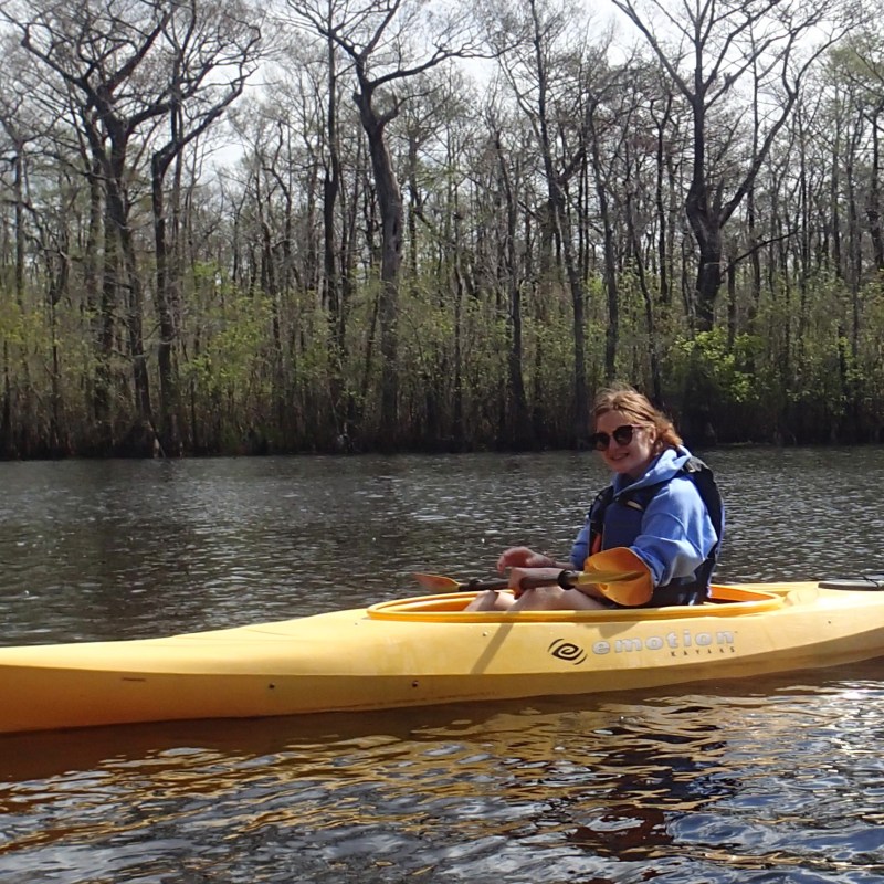 Kayaker on river