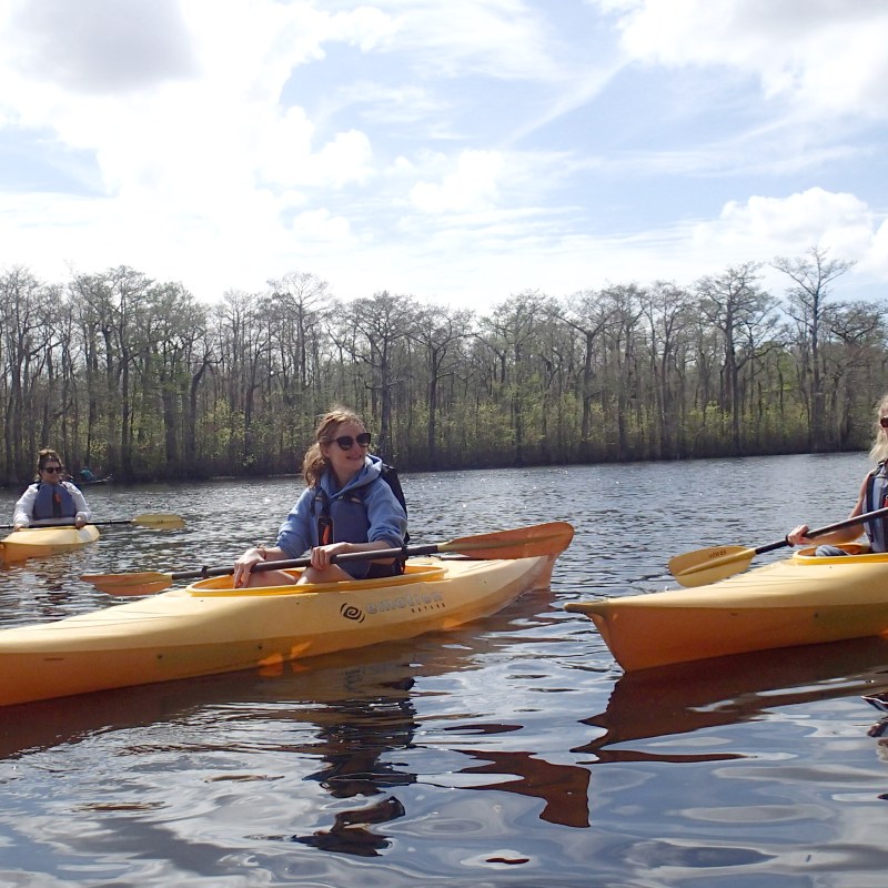 Kayakers on Black River in Myrtle Beach, SC