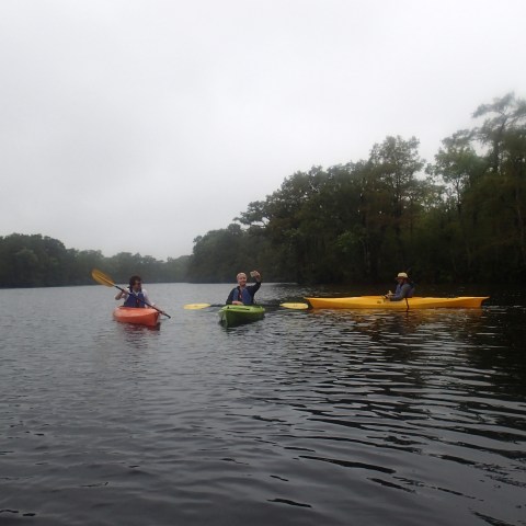 Guests kayaking