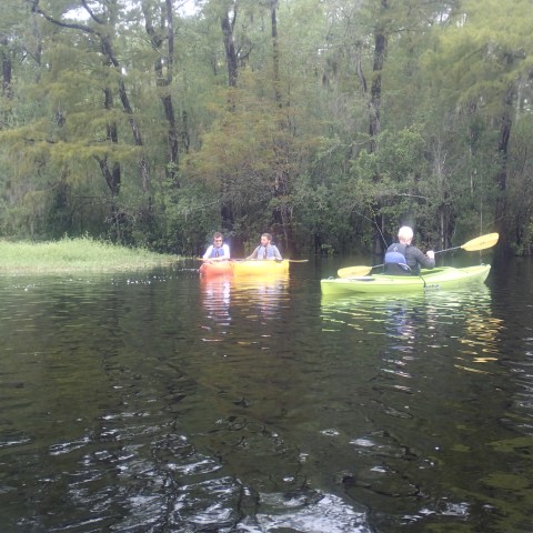Group kayaking