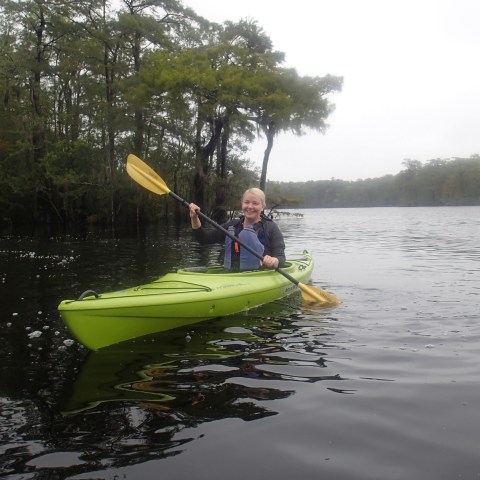 Woman kayaking