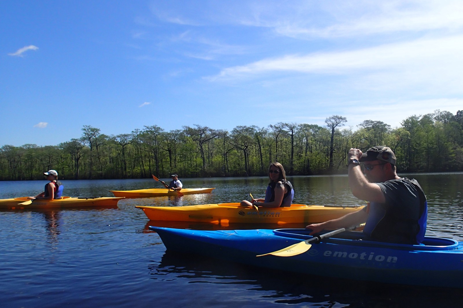 Kayakers on Black River in Myrtle Beach, SC