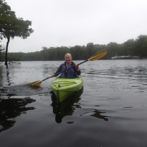 Woman kayaking